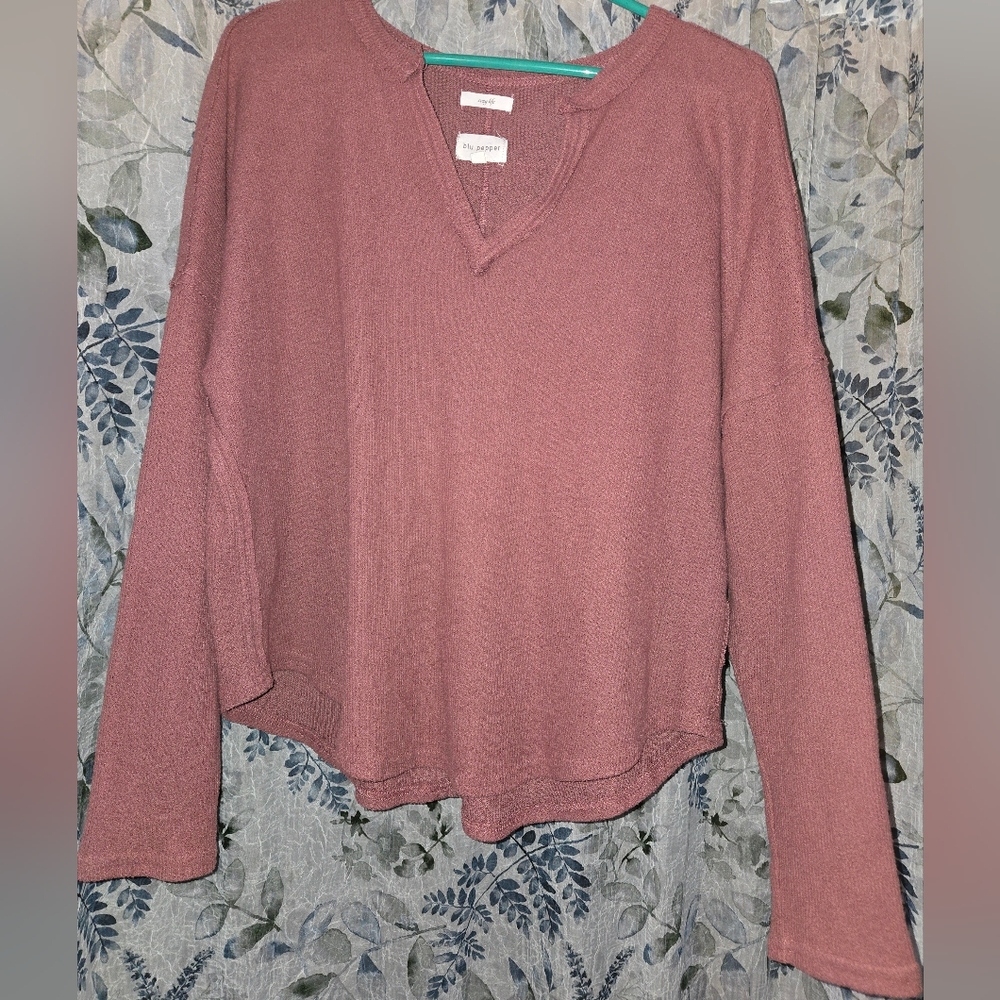Dusty Pink V-Neck Sweater